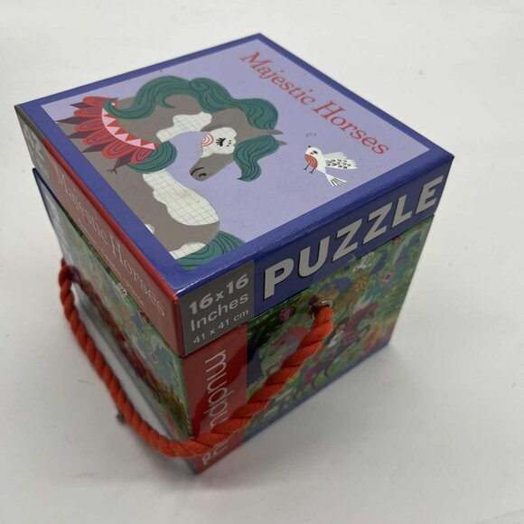Mudpuppy Majestic Horses 42 Piece Cube Square Puzzle EUC - Picture 1 of 3